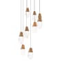 Schonbek Beyond Martini 17" Wide LED Optic Haze Crystal 9 Light Pendant Aged Brass