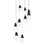 Schonbek Beyond Martini 17" Wide LED Optic Haze Crystal 9 Light Pendant Black