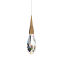Schonbek Beyond Hibiscus 17" Wide Switchable Color Temperature LED Faceted Crystal Mini Pendant Aged Brass