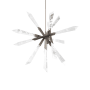 Schonbek Beyond Solitude 36" Wide Switchable Color Temperature LED Quartz Crystal Pendant Antique Nickel