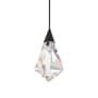 Schonbek Beyond Fazzoletto 4" Wide LED Crystal Mini Pendant with Clear Optic Crystal Black