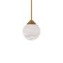 Schonbek Beyond Quest 6" Wide LED Crystal Mini Pendant Aged Brass