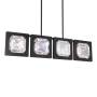 Schonbek Beyond Enchante 43" Wide LED Crystal Linear Pendant with Clear Optic Haze Crystal Black