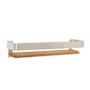 Seachrome 18" Wall Mounted Shower Basket with Guard Rail Teak Wood / Satin Stainless Frame