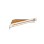 Seachrome 14-3/16" Stainless Corner Shower Shelf with Guard Rail Teak Wood / Polished Stainless Frame