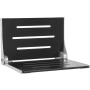 Seachrome Lifestyle & Wellness 19" Wall Mounted Folding Phenolic Shower Seat Black / Silver