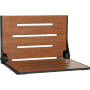 Seachrome Lifestyle & Wellness 19" Wall Mounted Folding Phenolic Shower Seat Teak Wood / Matte Black