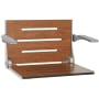 Seachrome Lifestyle & Wellness 20-15/16" Wall Mounted Folding Shower Seat Teak / Silver
