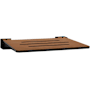 Seachrome SlimLine 19-3/8" Wide Wall Mounted Folding Shower Seat Rustic Teak / Matte Black