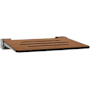 Seachrome SlimLine 19-3/8" Wide Wall Mounted Folding Shower Seat Rustic Teak / Silver