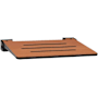 Seachrome SlimLine 19-3/8" Wide Wall Mounted Folding Shower Seat Teak / Matte Black