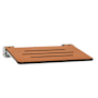 Seachrome SlimLine 19-3/8" Wide Wall Mounted Folding Shower Seat Phenolic Teak / Silver