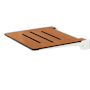 Seachrome SlimLine 19-3/8" Wide Wall Mounted Folding Shower Seat Teak / White
