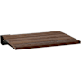 Seachrome SlimLine 18-1/8" Wide Wall Mounted Thermacor Ash Wood Shower Seat Thermacor Wood / Matte Black