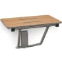 Seachrome Signature 22" Wall Mounted Phenolic Folding Shower Seat Teak