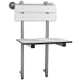 Seachrome Lifestyle & Wellness 18" Portable Folding Phenolic Shower Seat with Grab Bar White