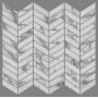 Shaw Gala Chevron - 12" x 12" Sheet Parallelogram Chevron Mosaic Floor and Wall Tile - Glossy and Honed Marble Visual - Sold by Sheet (0.94 SF/Sheet) Platinum