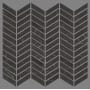 Shaw Gala Chevron - 12" x 12" Sheet Parallelogram Chevron Mosaic Floor and Wall Tile - Glossy and Honed Marble Visual - Sold by Sheet (0.94 SF/Sheet) Black Tie