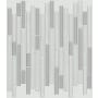 Shaw Chromatic Century - 12" x 12" Specialty Linear Wall Mosaic Tile - Glossy Visual - Sold by Sheet (0.97 SF/Sheet) White