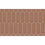 Shaw Elongated Fan 3" x 8" Encaustic Floor and Wall Tile - Matte Visual - Sold by Carton (5.06 SF/Carton) Terracotta
