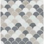 Shaw Geoscape - 11" x 12" Fan Mosaic Wall Tile - Tile Visual - Sold by Sheet (0.83 SF/Sheet) Warm Blend