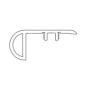 Shaw Uptown 94" Long Vinyl Flooring Overlap Stair Nose - Sold by Piece South Beach