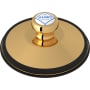 Shaws 3-1/2" Disposal Stopper with Branded Pull Knob Italian Brass