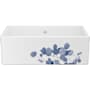Shaws Shaker 33" Farmhouse Single Basin Fireclay Kitchen Sink Eucalyptus Blue / Silver