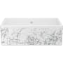 Shaws Shaker 33" Farmhouse Single Basin Fireclay Kitchen Sink Metallic Silver
