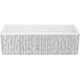 Shaws Shaker 36" Farmhouse Single Basin Fireclay Kitchen Sink Lines Silver