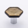 Sietto Hexagon 1-1/4 Inch Geometric Cabinet Knob Polished Chrome
