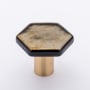 Sietto Hexagon 1-1/4 Inch Geometric Cabinet Knob Satin Brass
