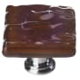 Sietto Glacier 1-1/4 Inch Square Cabinet Knob Polished Chrome