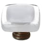 Sietto Reflective 1-1/4 Inch Square Cabinet Knob Oil Rubbed Bronze