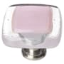 Sietto Reflective 1-1/4 Inch Square Cabinet Knob Satin Nickel