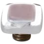 Sietto Reflective 1-1/4 Inch Square Cabinet Knob Oil Rubbed Bronze