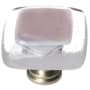Sietto Reflective 1-1/4 Inch Square Cabinet Knob Satin Nickel