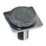 Sietto Geometric 1-1/4 Inch Square Cabinet Knob Polished Chrome