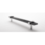 Sietto Adjustable Center to Center 9 Inch Long Handle Cabinet Pull with Slate Gray Glass Polished Chrome