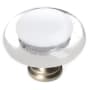 Sietto Reflective 1-1/4 Inch Mushroom Cabinet Knob Satin Nickel
