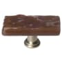 Sietto Skinny Glacier 2 Inch Rectangular Cabinet Knob Satin Nickel