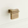 Signature Hardware Marta Solid Brass Cabinet Knob Antique Brass