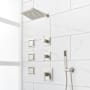 Signature Hardware Hibiscus Thermostatic Shower System with Shower Head, Hand Shower, Bodysprays, Shower Arm, Hose, and Valve Trim Brushed Nickel