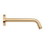 Signature Hardware 8" Contemporary Wall Mounted Shower Arm and Flange Brushed Gold