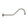 Signature Hardware Victorian 17" Wall Mounted Shower Arm and Flange Brushed Nickel