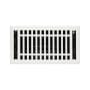 Signature Hardware Contemporary Steel Floor Register - 6" x 14" (7-1/4" x 15" Overall) White