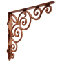 Signature Hardware Victorian 11-3/4" Iron Shelf Bracket Rust