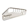 Signature Hardware 10" Solid Brass Corner Shower Basket Brushed Nickel