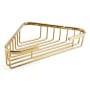 Signature Hardware 10" Solid Brass Corner Shower Basket Polished Brass