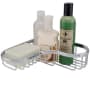 Signature Hardware 9" Solid Brass L-Shaped Shower Basket Chrome